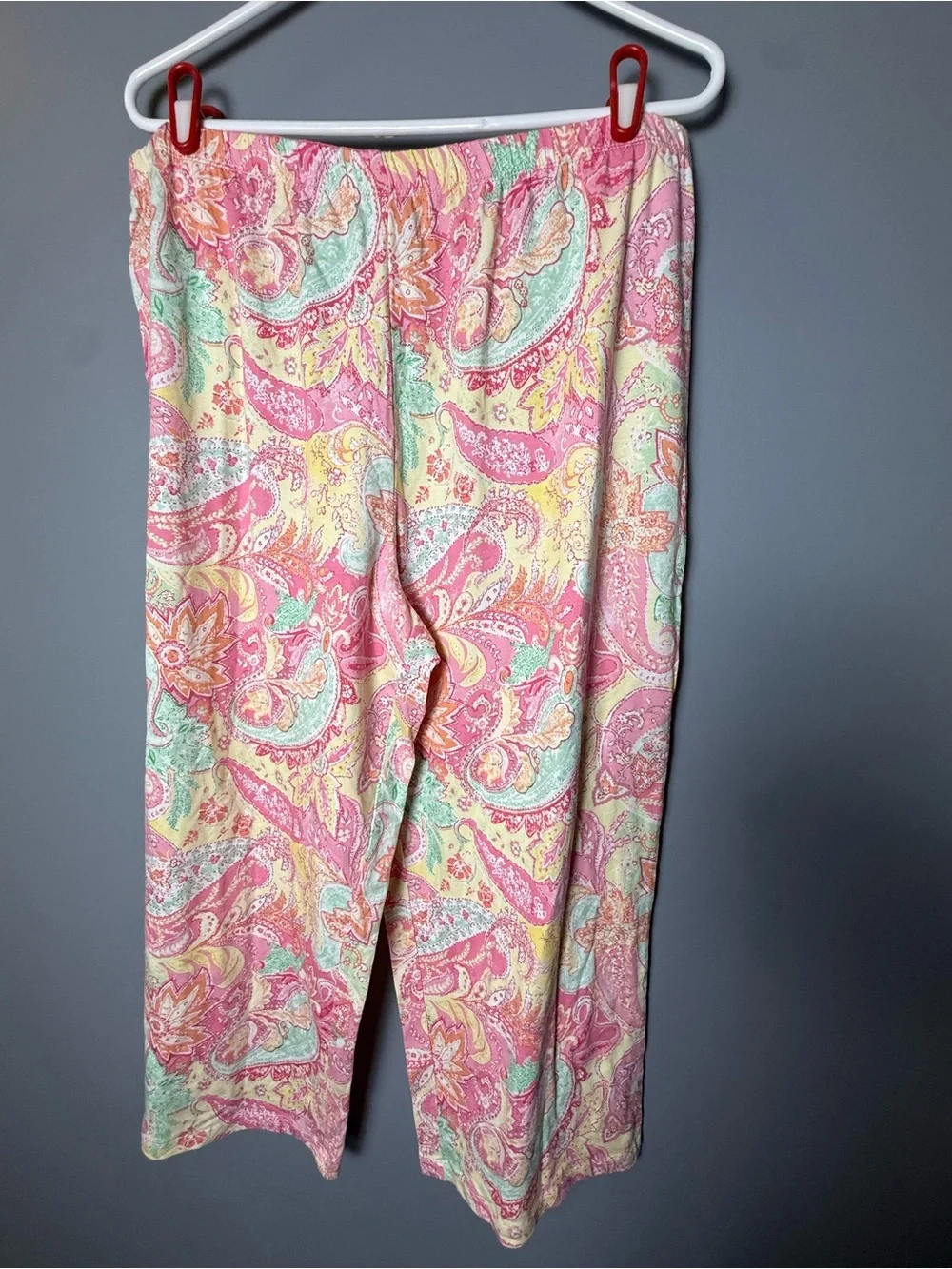 CHAPS Floral 2 Pc Jersey Capri Summer Sleep Set Womens Sz L